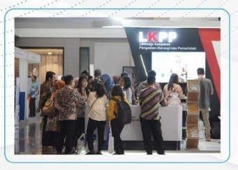 Area registrasi dan informasi LKPP di IPFE 2023