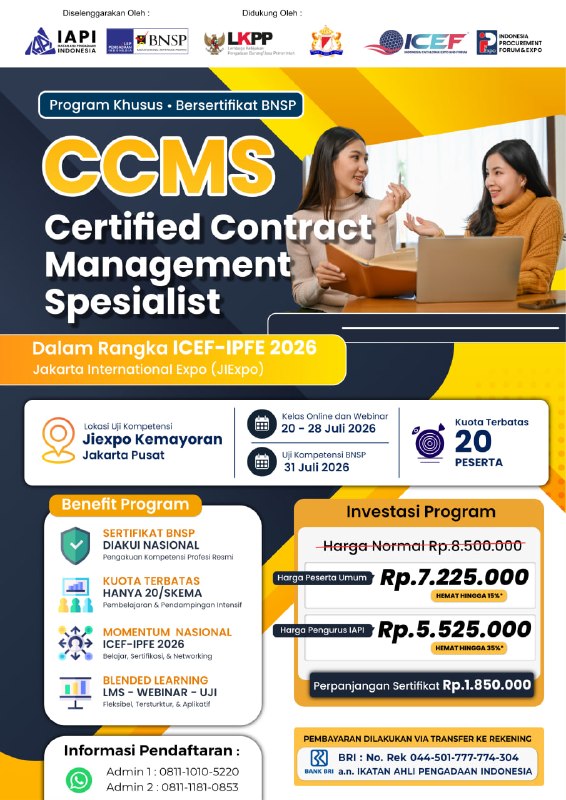 Biaya Program Sertifikasi BNSP
